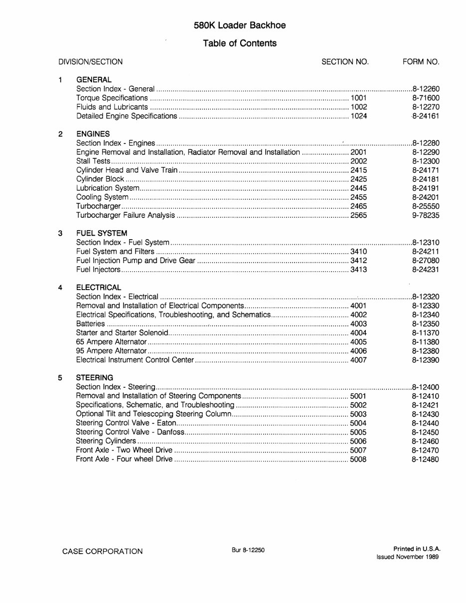 Case 580K Phase 3 Loader Backhoe OEM Service & Repair Manual preview img 3