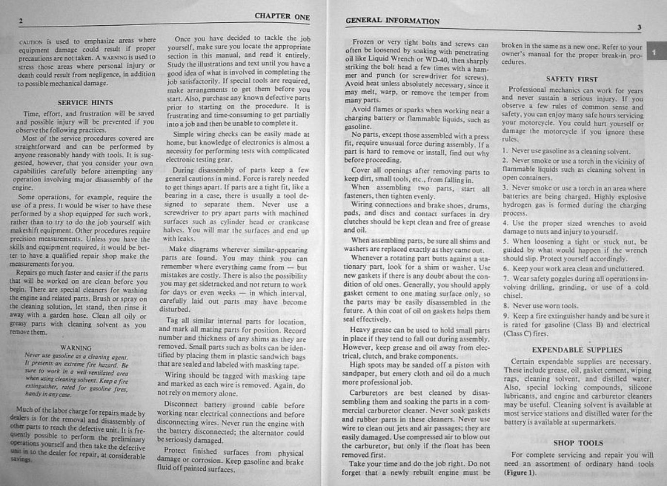1979-1987 Honda XL125 / XR125 / TLR125 / XL200 / XR200 / TLR200 Motorcycle Service & Repair Manual preview img 10