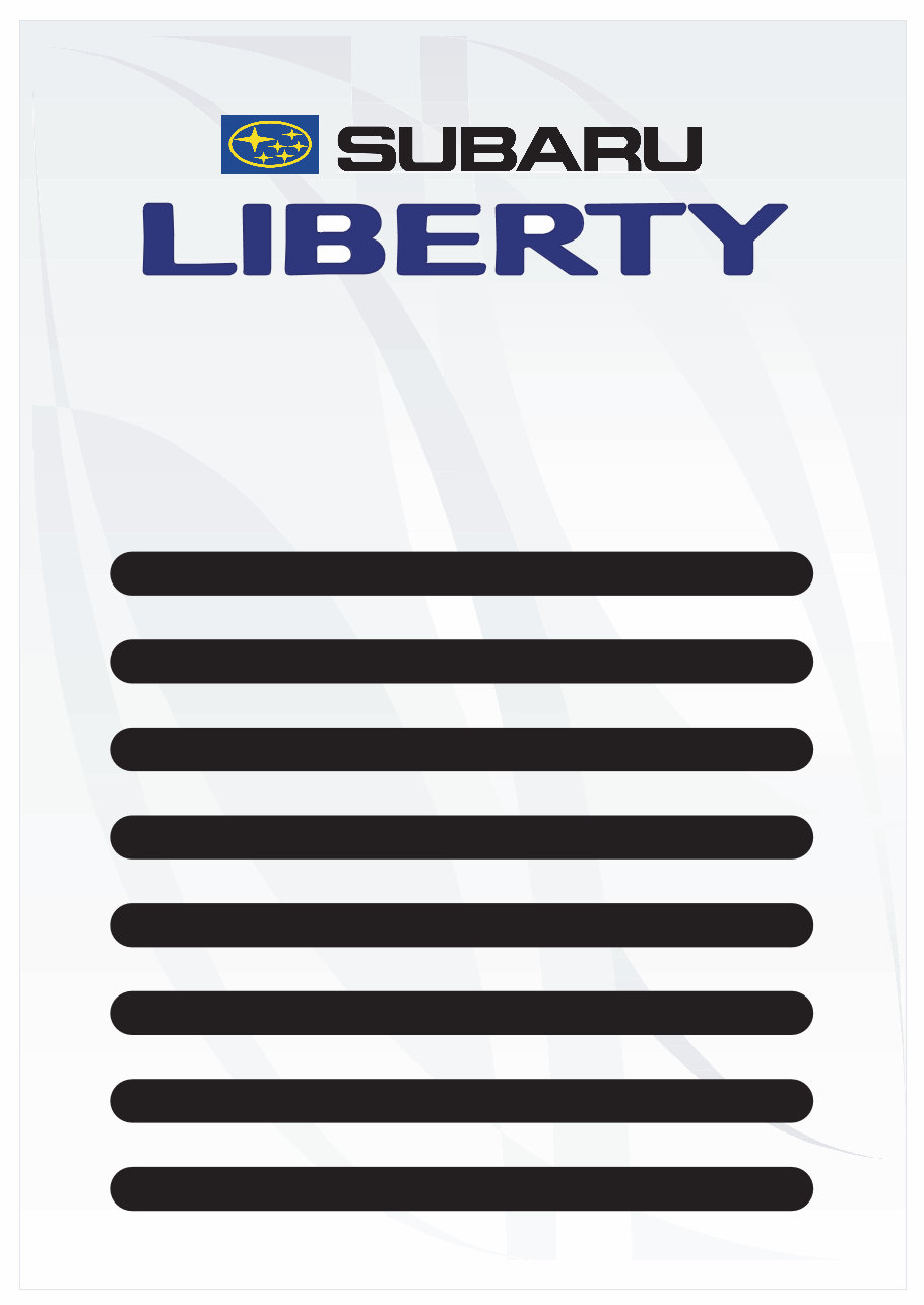 1998-2003 Subaru Liberty Outback Be Bh Service & Repair Manual preview img 2