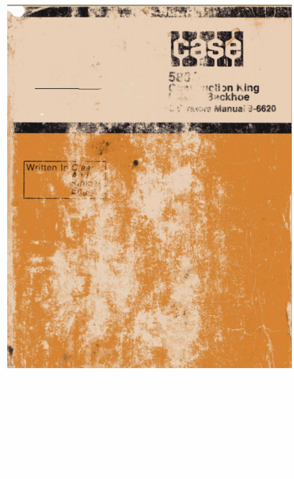 CASE 580D Backhoe Loader Operators Manual preview img 1