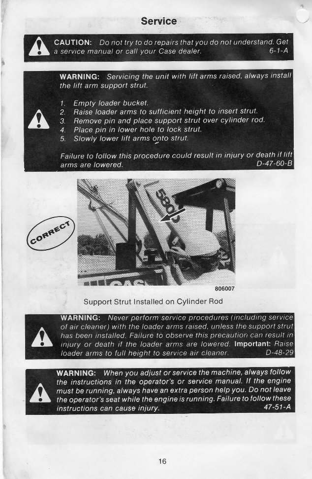 CASE 580D Backhoe Loader Operators Manual preview img 10