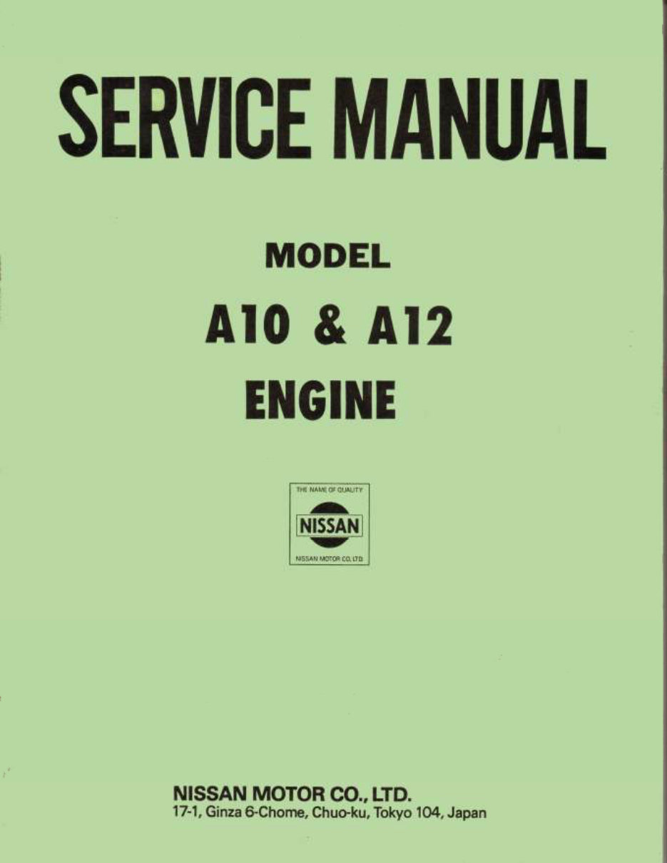 NISSAN A10 & A12 Engine Service Repair Manual preview img 1