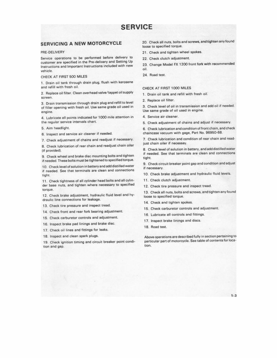 1976 Harley Davidson Super Glide FX 1200 Factory Service & Work Shop Manual preview img 10