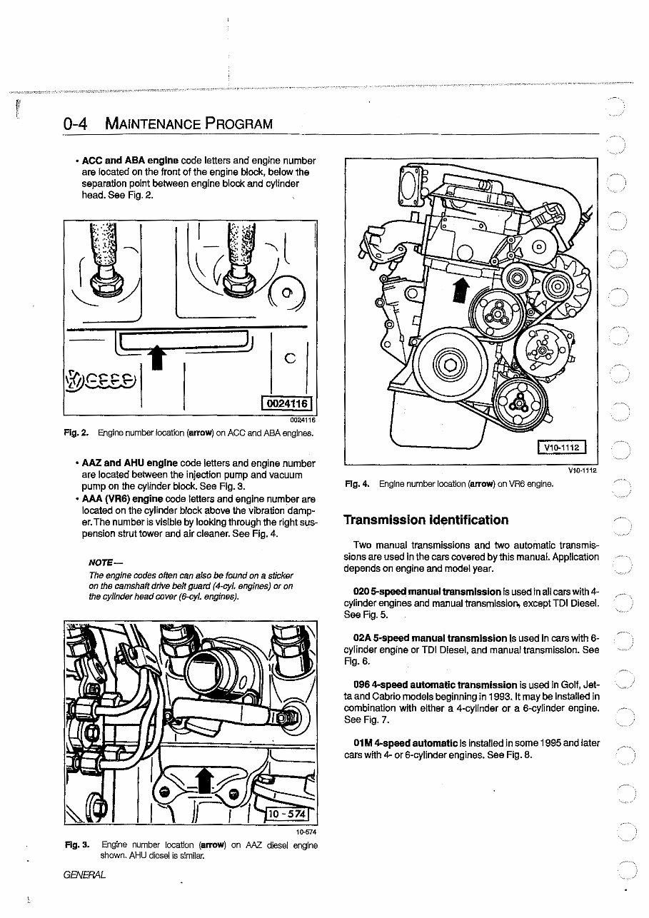 1998 VOLKSWAGEN CABRIO All Models Service and Repair Manual preview img 10