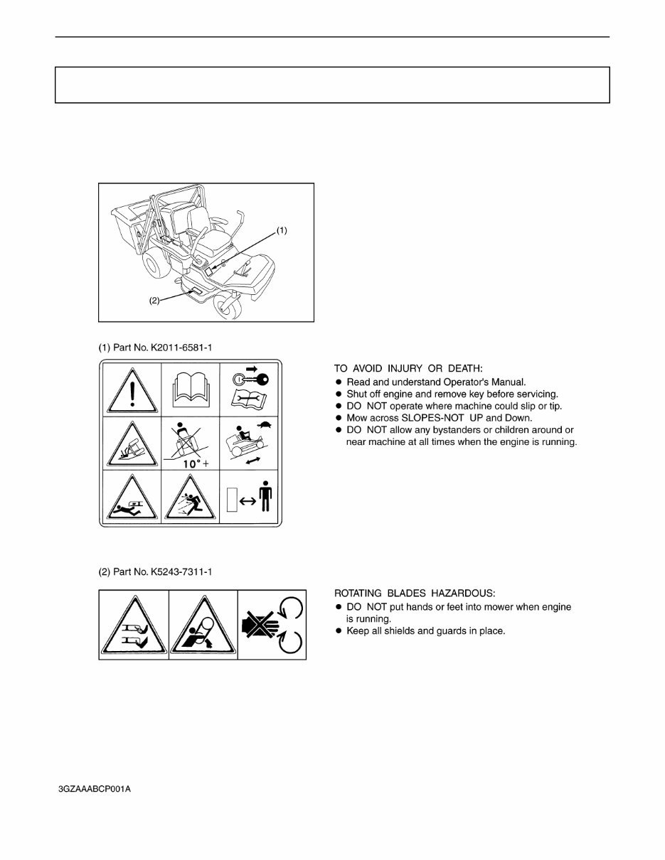 Kubota GZD15-HD Zero Turn Mower Workshop Service Manual preview img 6