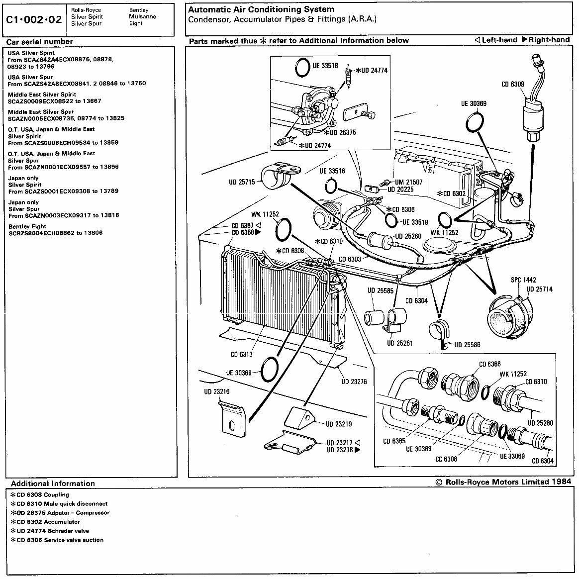 1980-1989 Rolls-Royce Silver Spirit / Spur / Corniche & Bentley Mulsanne Turbo R 8 Parts Catalog preview img 2