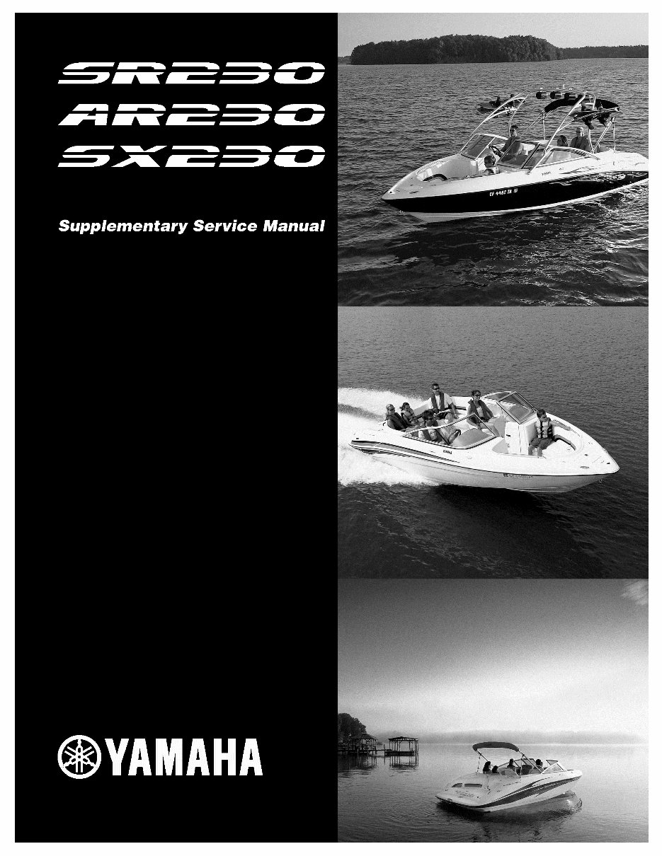 2004-2006 Yamaha AR230 / SR230 / SX 230 Service & Repair Manual preview img 1