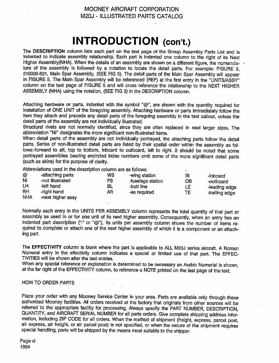 Mooney M20J Illustrated Parts Catalog & Service Manual -2- Manuals - IMPROVED - preview img 5