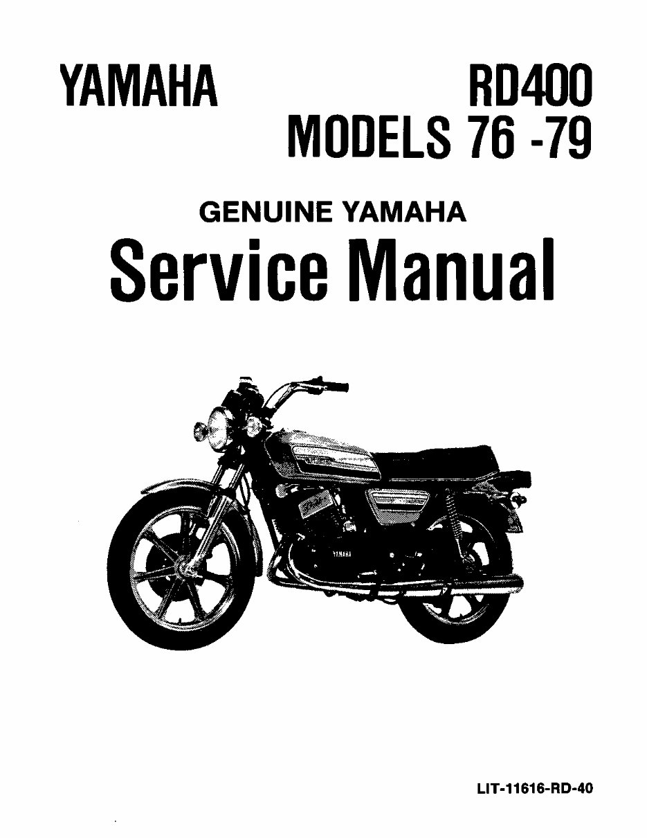 1976-1979 Yamaha RD400 Service & Repair Manual preview img 1