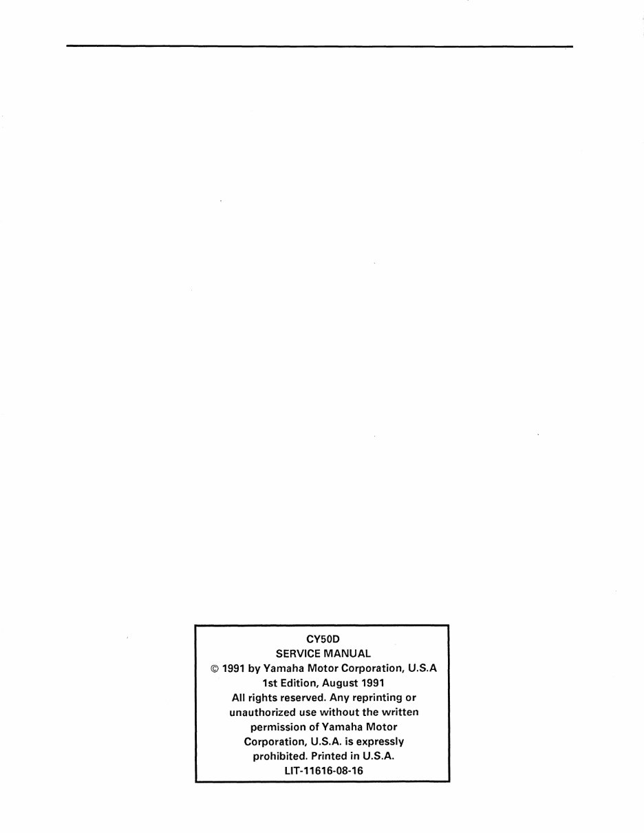 1991-2001 Yamaha Jog 50 (CY50 / SH50) Service & Repair Manual preview img 3