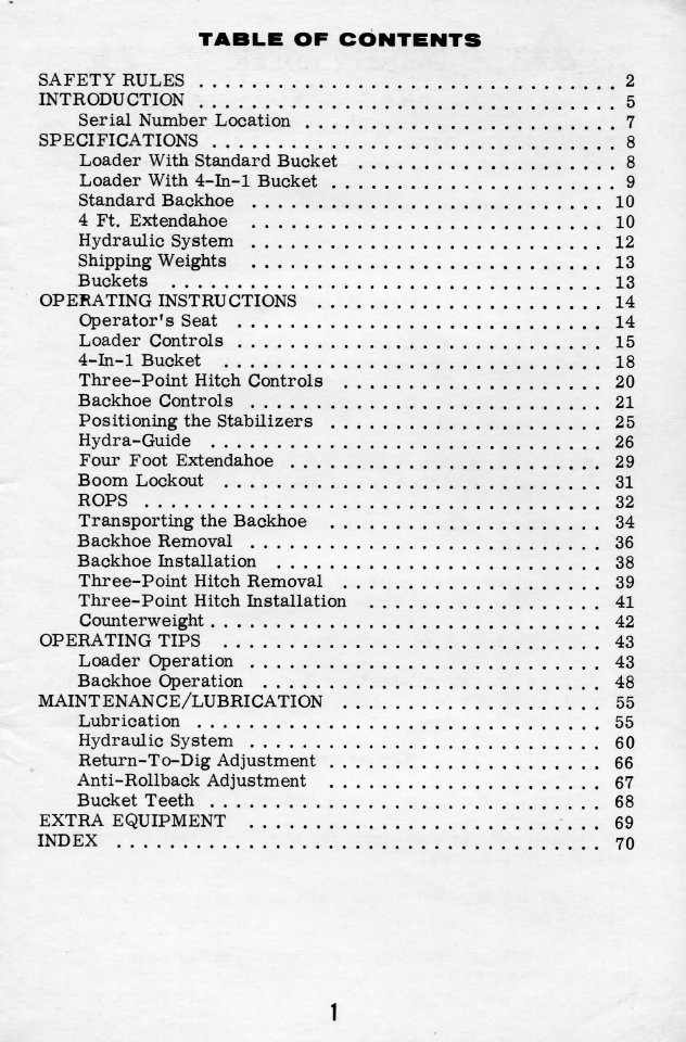 Case 580B Loader & Backhoe Operators Owner Instruction Manual - preview img 3