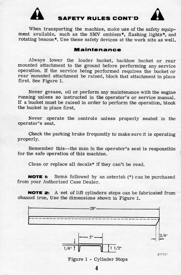 Case 580B Loader & Backhoe Operators Owner Instruction Manual - preview img 6