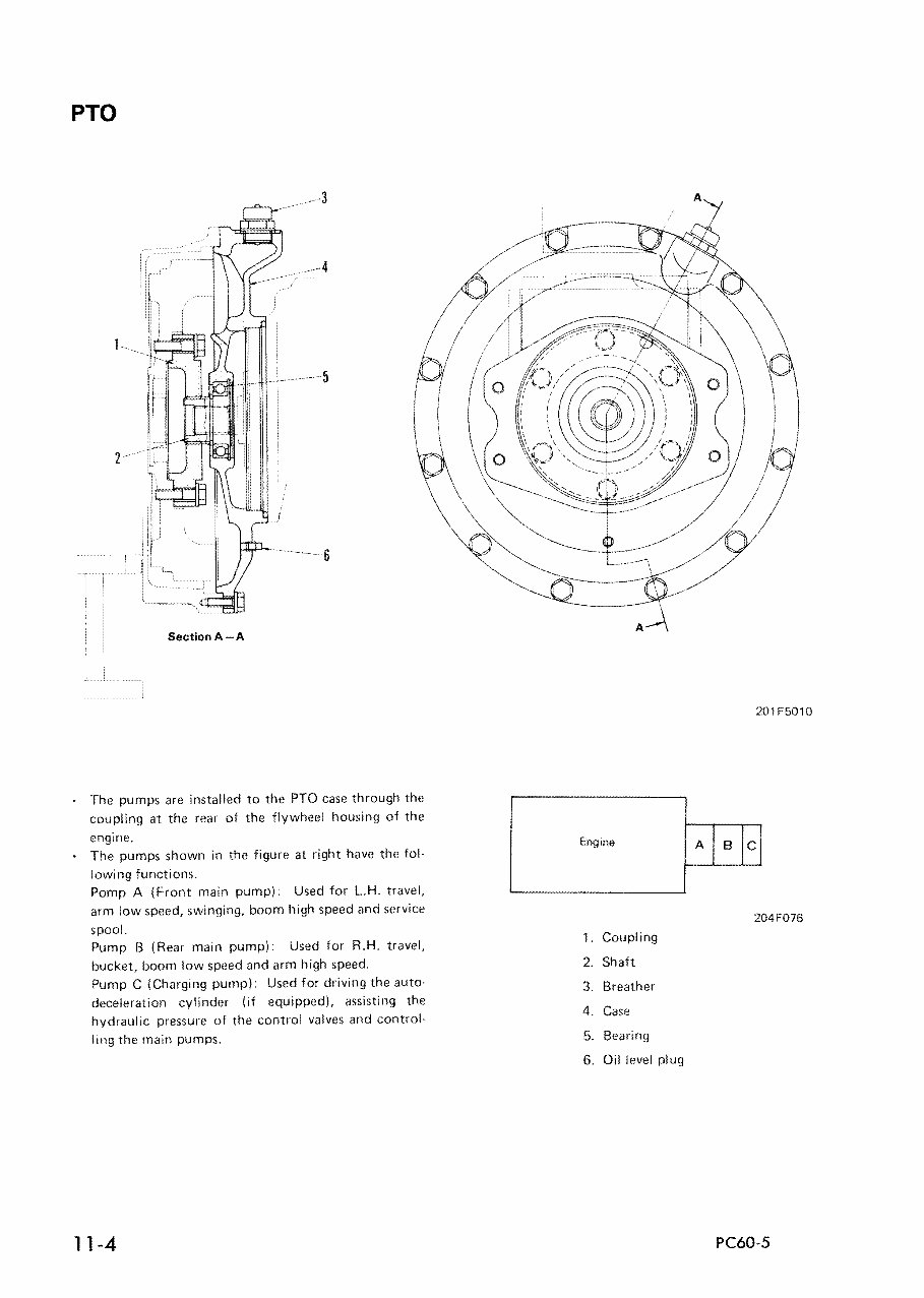 Komatsu PC60-5, PC60L-5, PC60U-5 Hydraulic Excavator Complete Workshop Service Repair Manual preview img 8