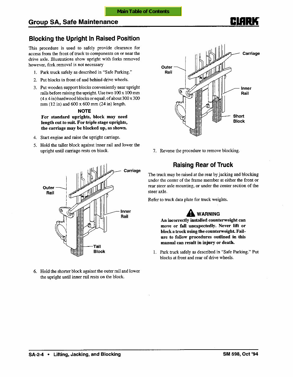 CLARK CGC 20-30, CGP 20-30, CDP 20-30 Forklift Service Repair Manual - ! preview img 10