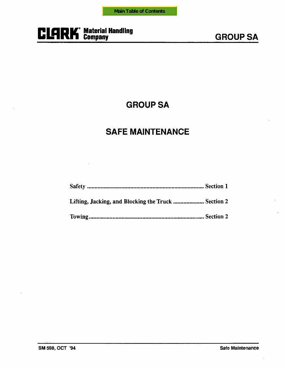 CLARK CGC 20-30, CGP 20-30, CDP 20-30 Forklift Service Repair Manual - ! preview img 4