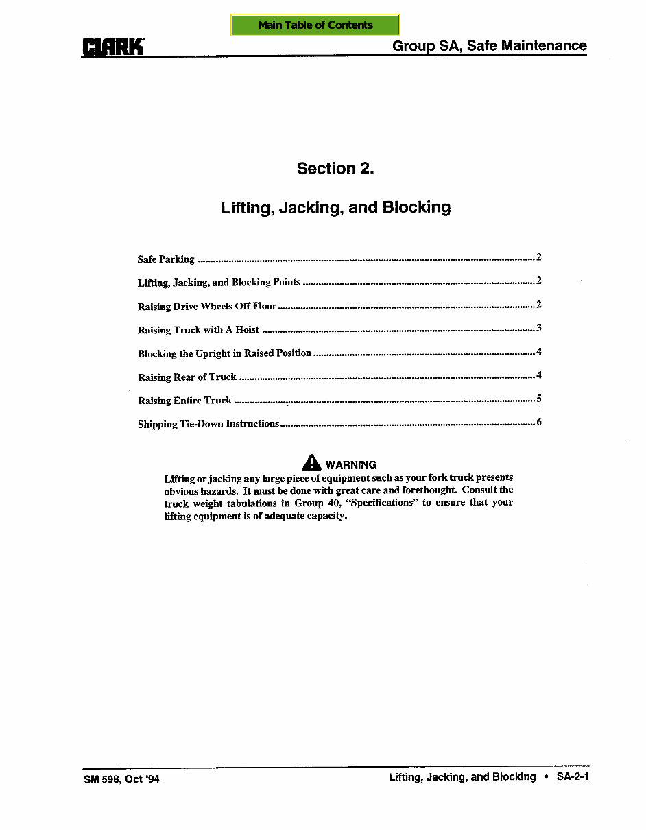 CLARK CGC 20-30, CGP 20-30, CDP 20-30 Forklift Service Repair Manual - ! preview img 7