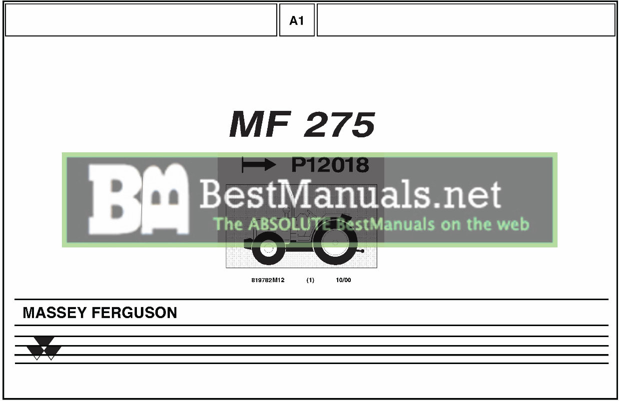 Massey Ferguson MF275 275 Tractor Illustrated Parts Manual Catalog - #1 preview img 1
