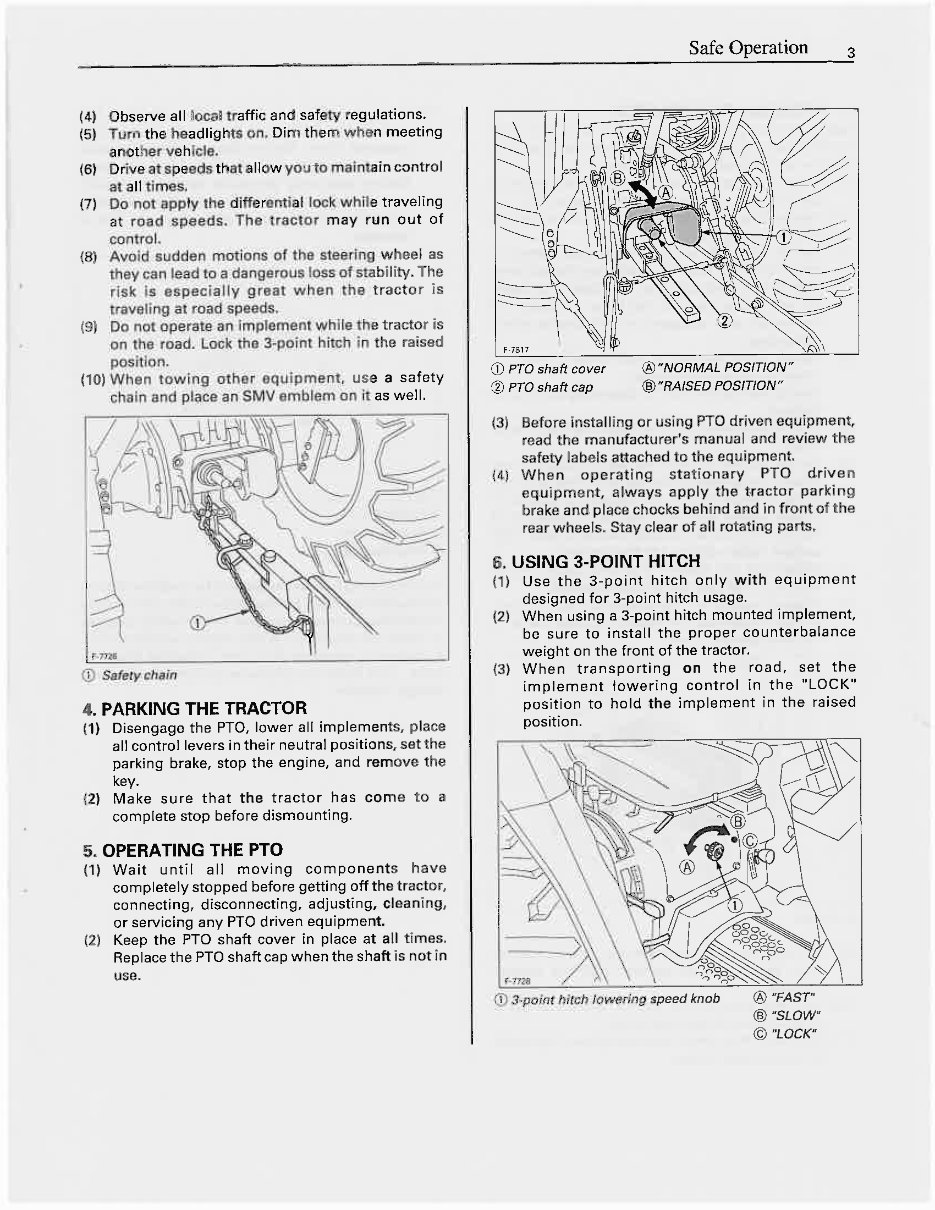 KUBOTA L2900 L3300 L3600 L4200 Tractor OPERATOR Manual preview img 8