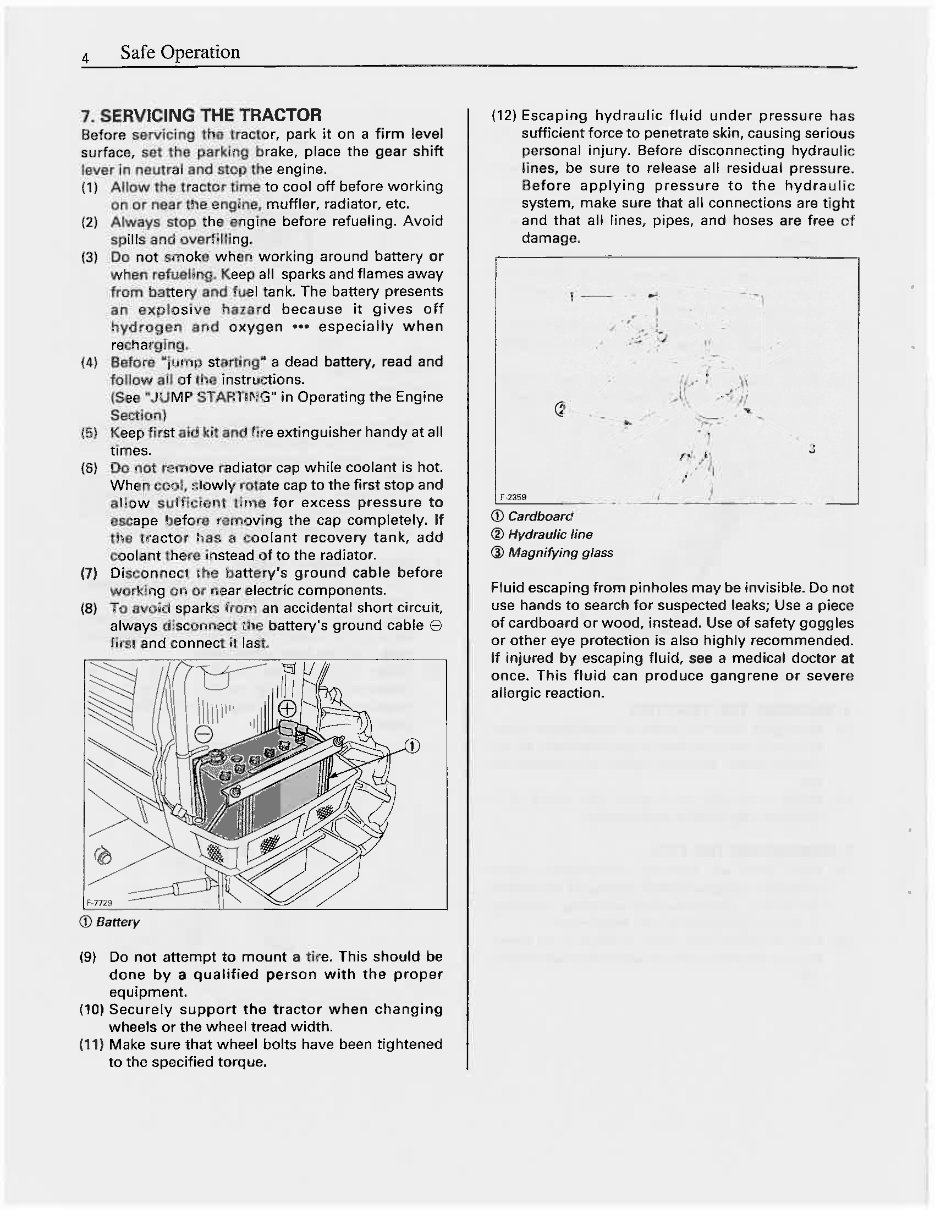 KUBOTA L2900 L3300 L3600 L4200 Tractor OPERATOR Manual preview img 9