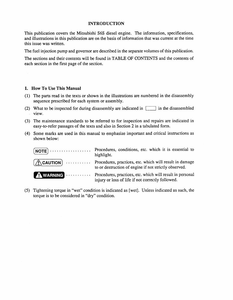 Mitsubishi Diesel Forklift Truck FD40K, FD45K, FD45KL, FD50K Workshop Service Manual preview img 3