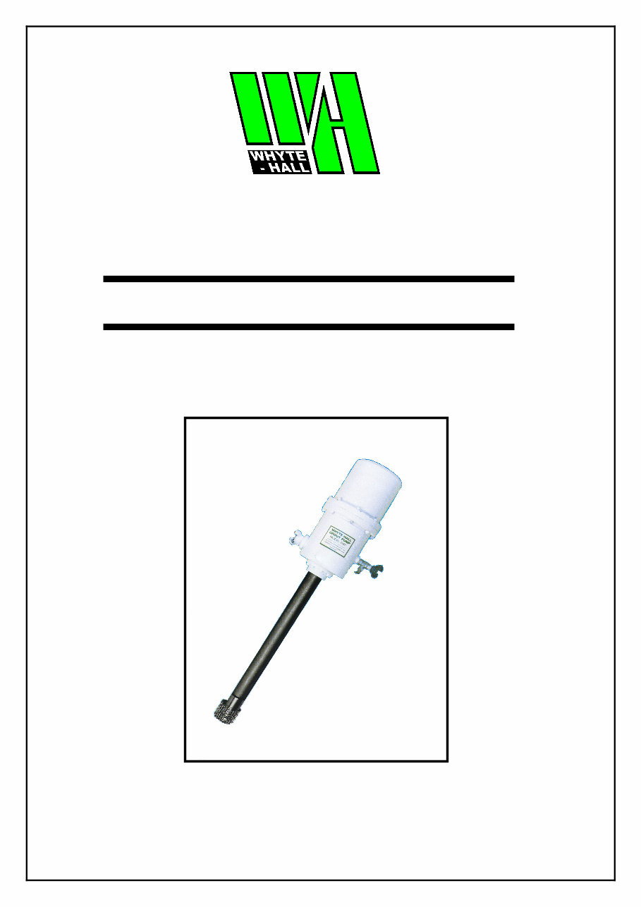 Whyte Hall GB7 grout pump and mixer motor service manual preview img 1