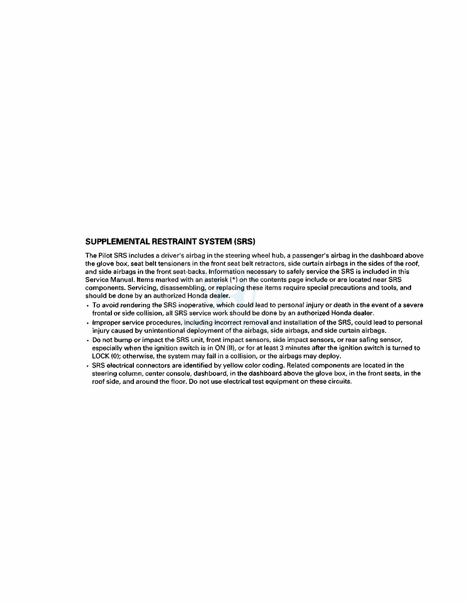 2010 Honda Pilot Service & Repair Manual preview img 2