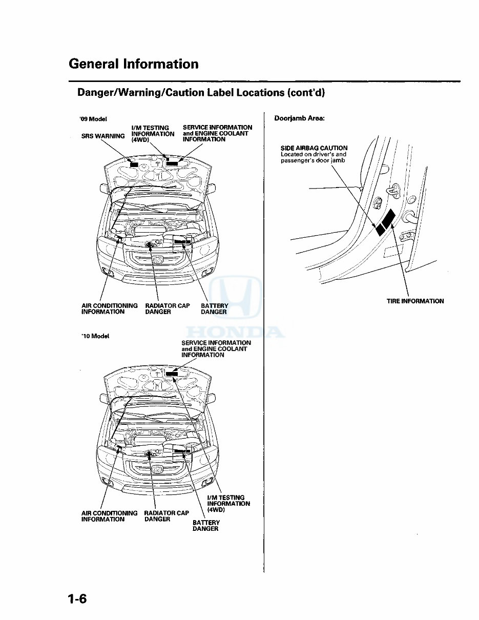 2010 Honda Pilot Service & Repair Manual preview img 8