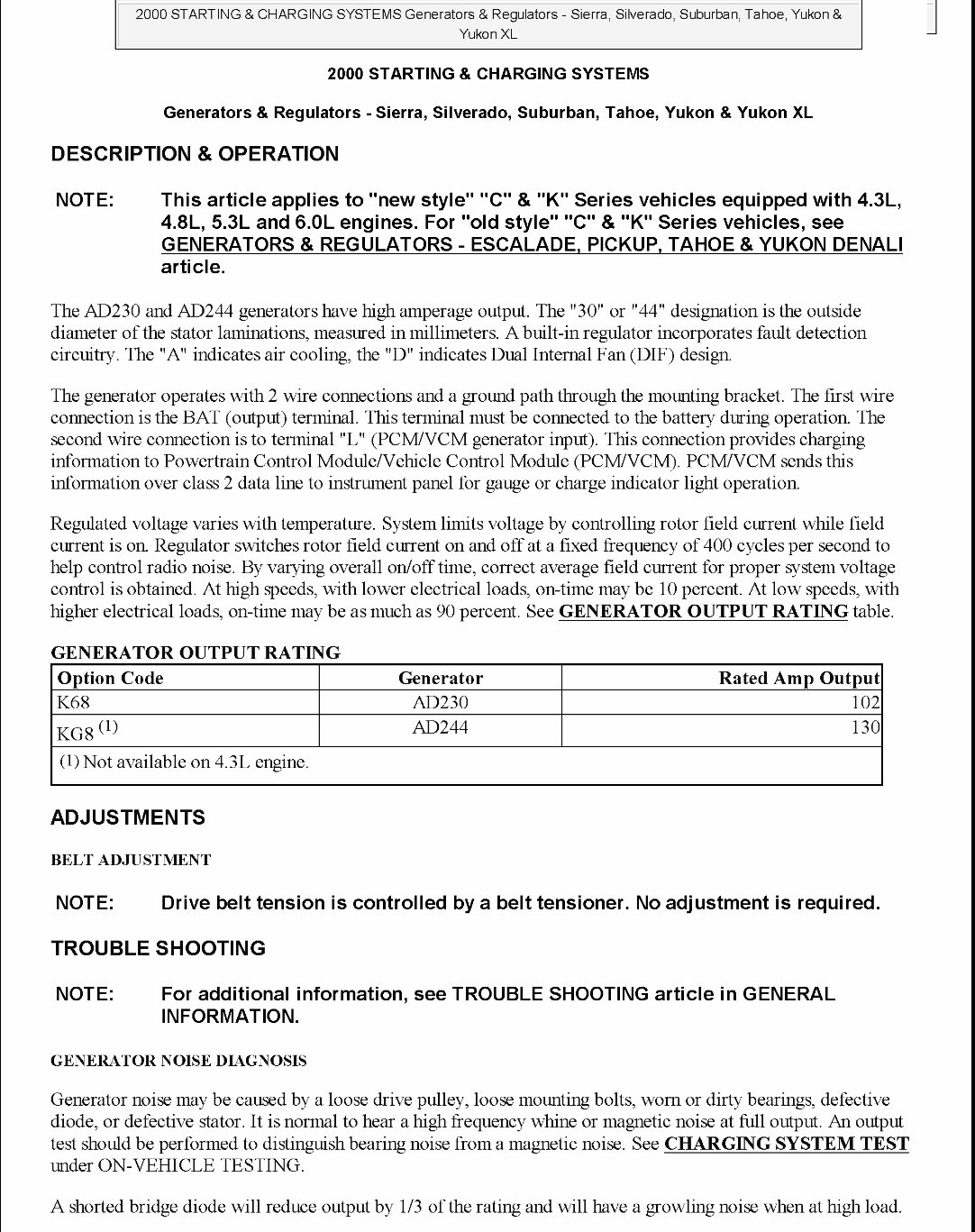 1998-2006 Chevrolet Silverado Service & Repair Manual preview img 1