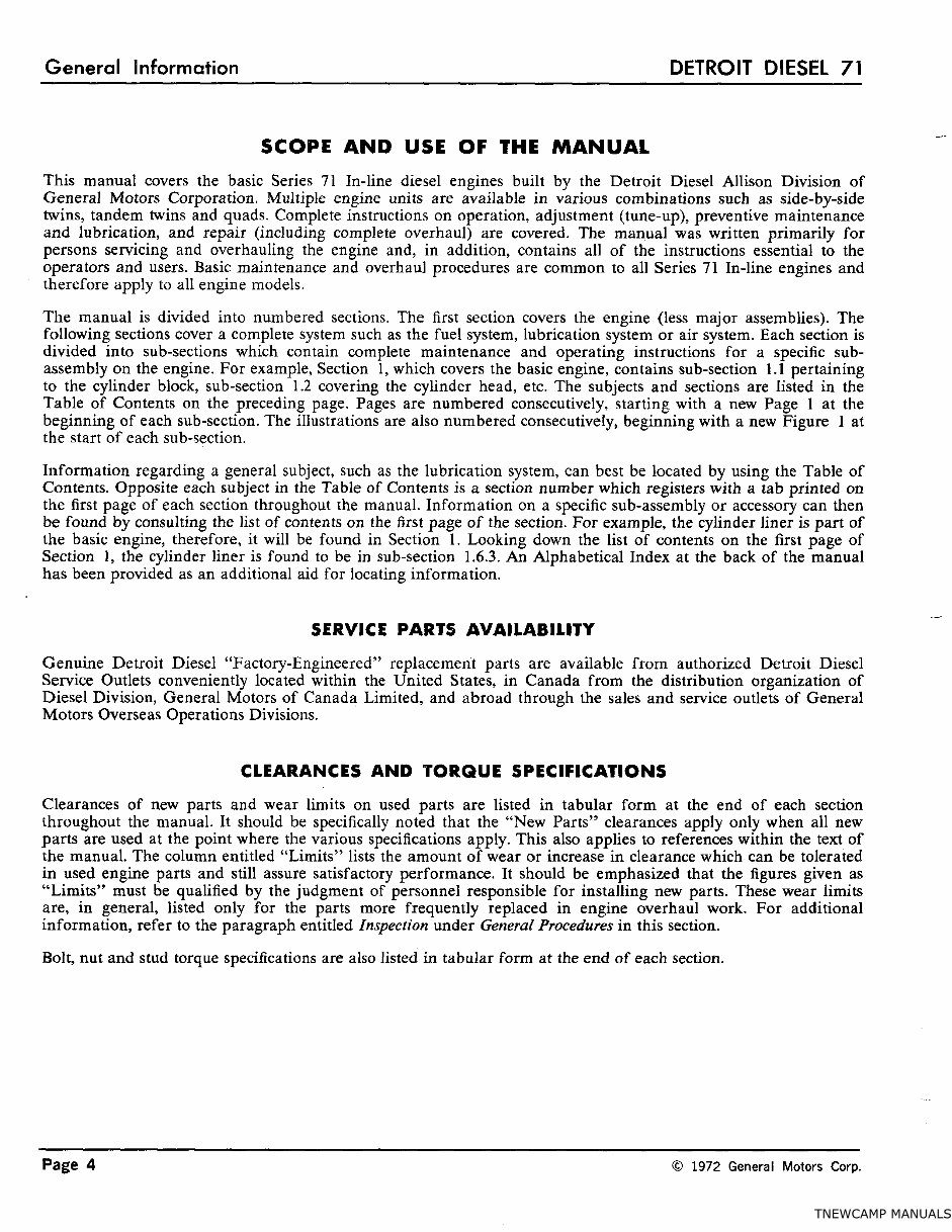 Detroit Diesel Series 71 In Line Diesel Engine Complete Workshop Service Repair Manual preview img 4