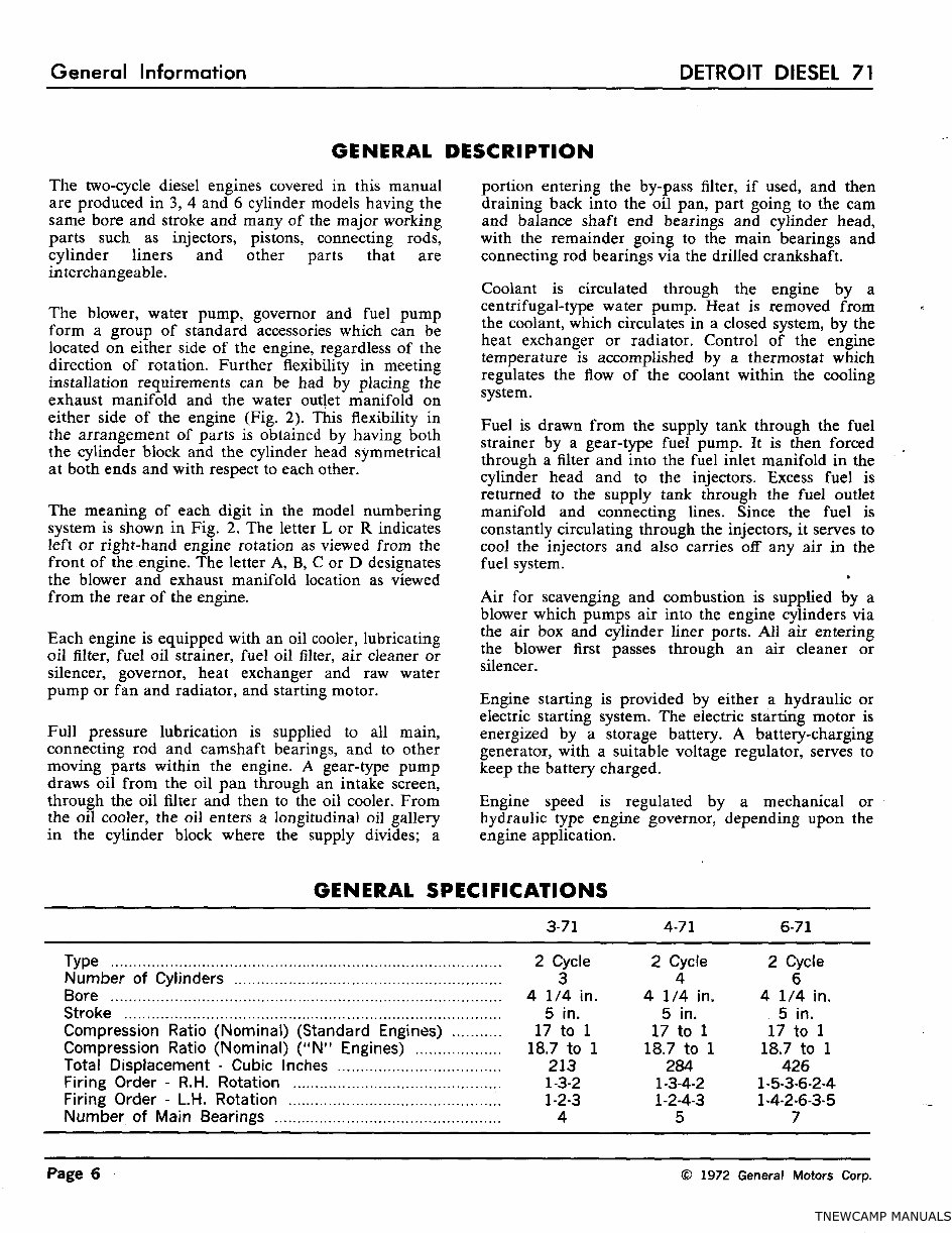 Detroit Diesel Series 71 In Line Diesel Engine Complete Workshop Service Repair Manual preview img 6