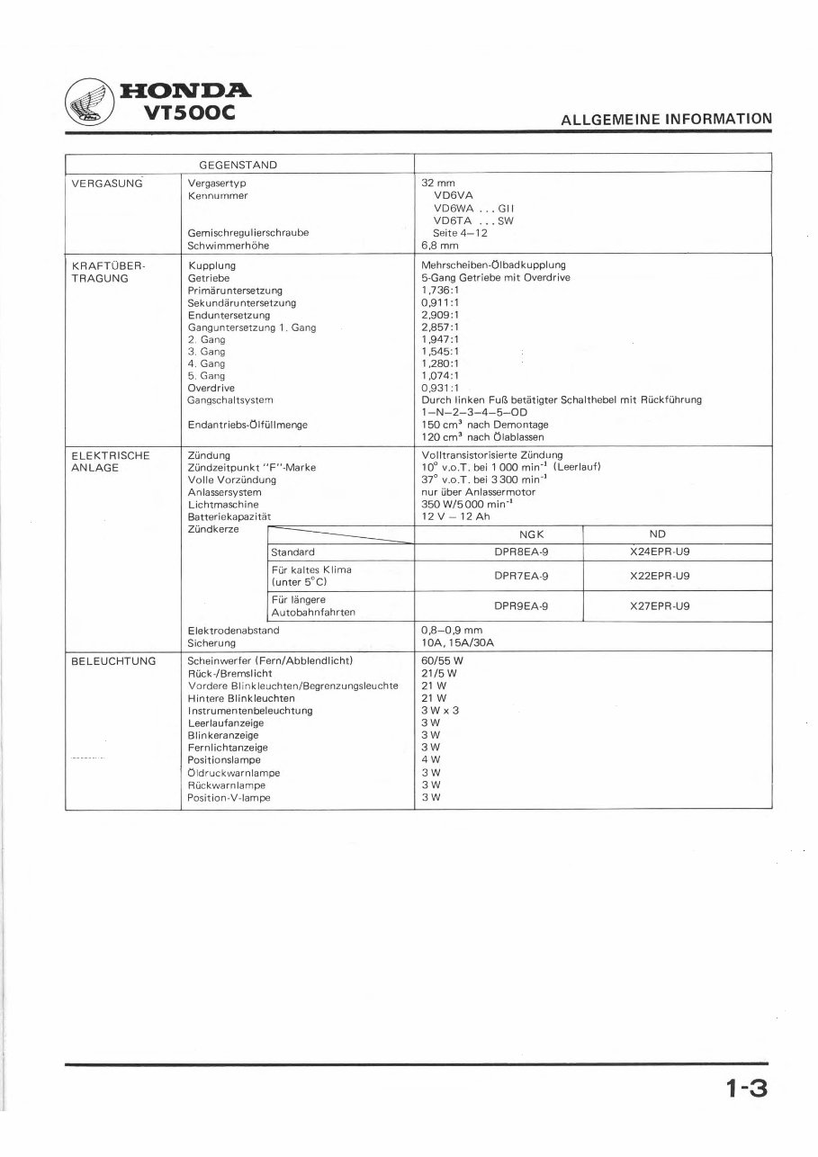 1983-1987 Honda VT500C English Service & Repair Manual preview img 5
