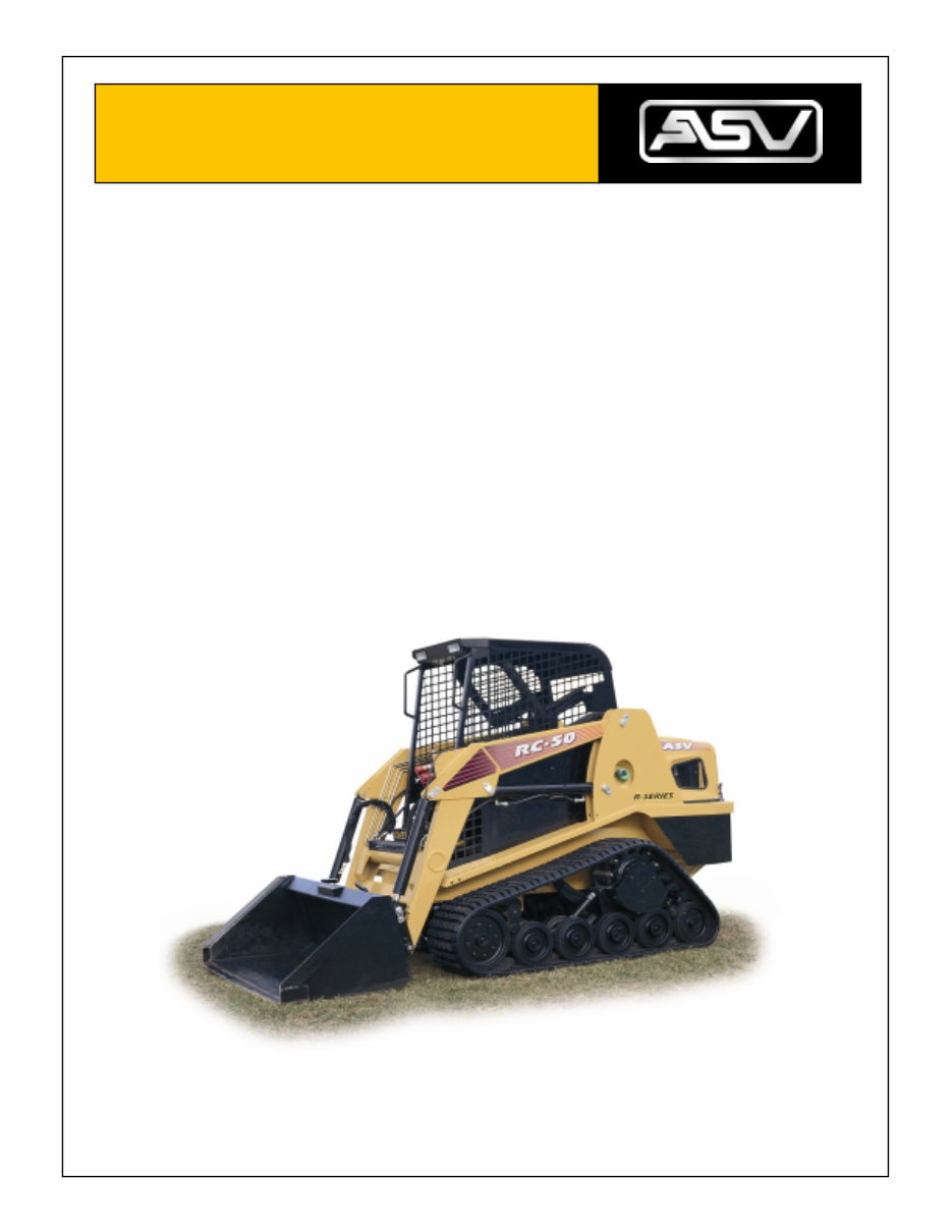 Asv Posi-track Rc-50 Track Loader Service Repair Manual | eManualOnline