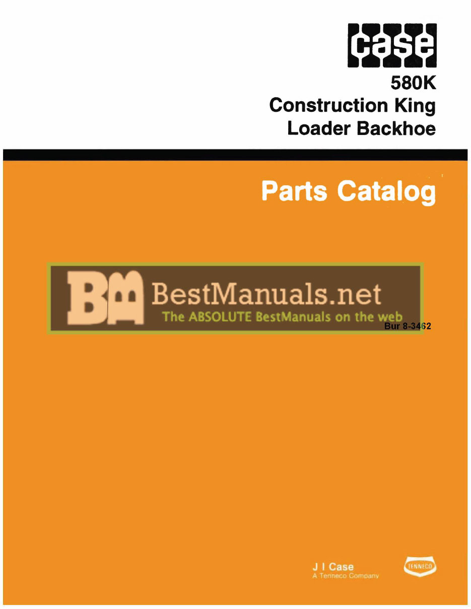 CASE 580K CONSTRUCTION KING BACKHOE Parts Catalog Manual preview img 1