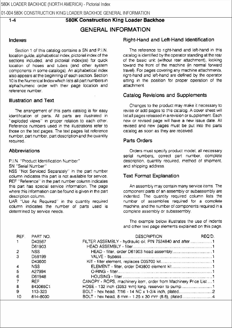 CASE 580K CONSTRUCTION KING BACKHOE Parts Catalog Manual preview img 7