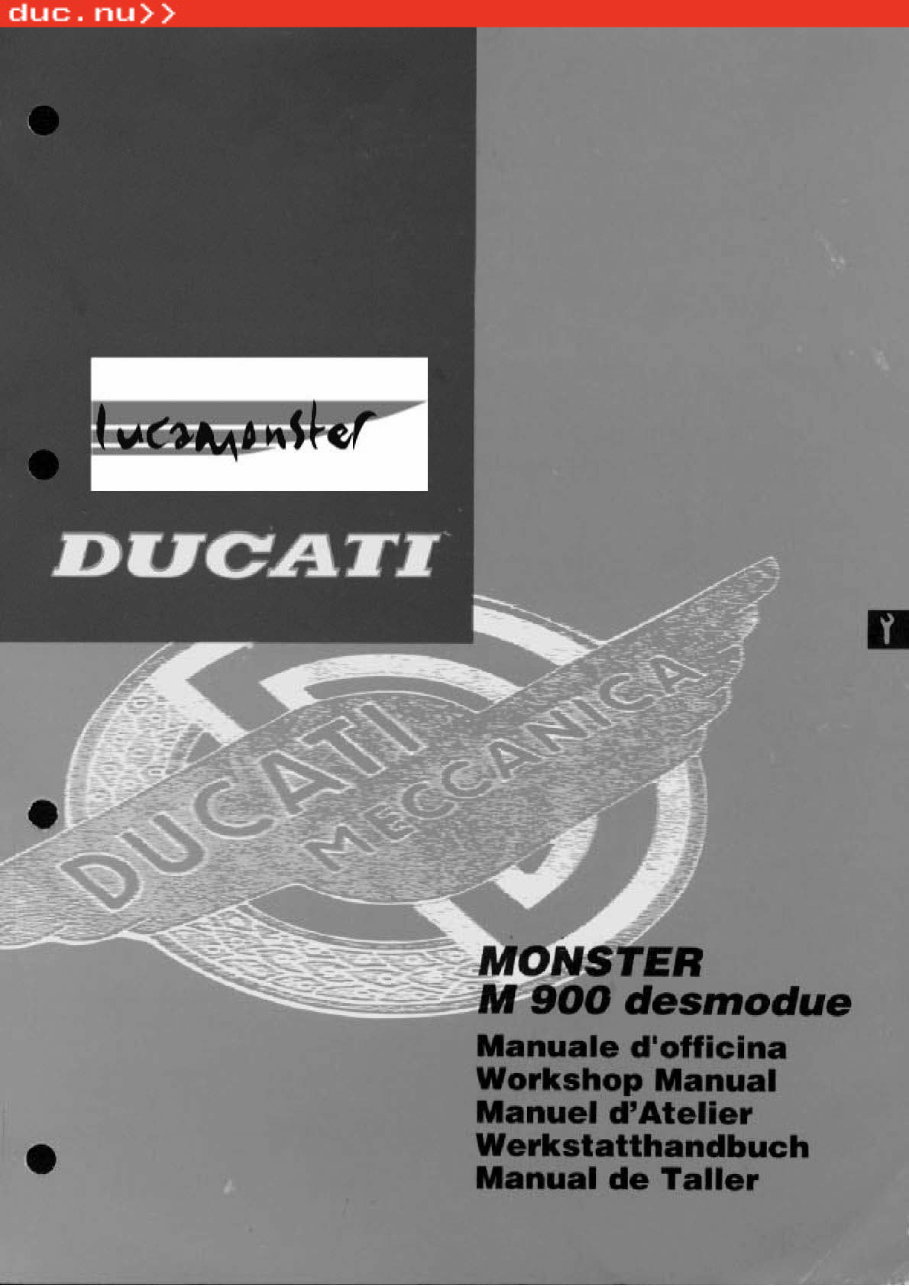 Ducati M900 Motorcycle 1993-2000 Workshop Repair & Service Manual preview img 1