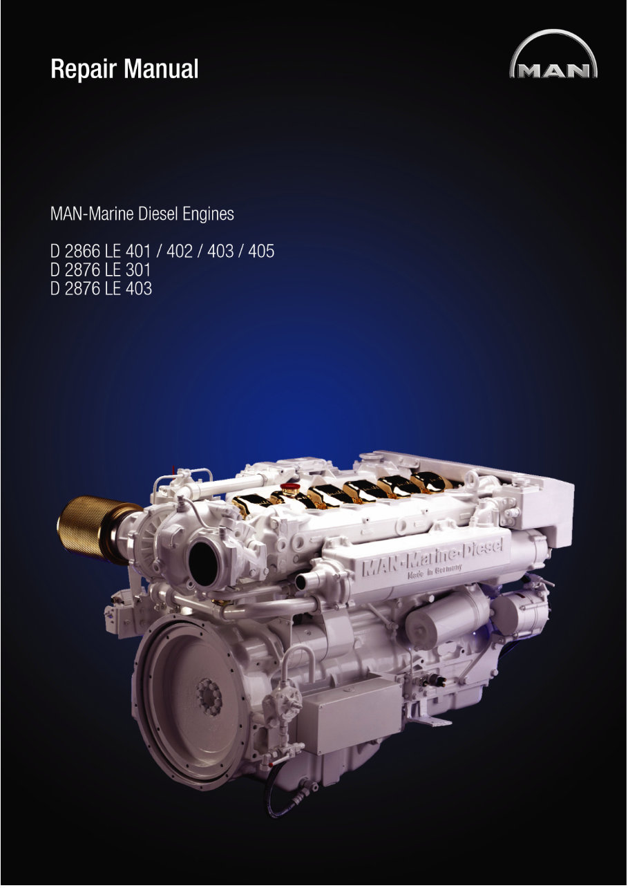 MAN D2866-LE D2876-LE Marine Diesel Engine Repair Manual preview img 1