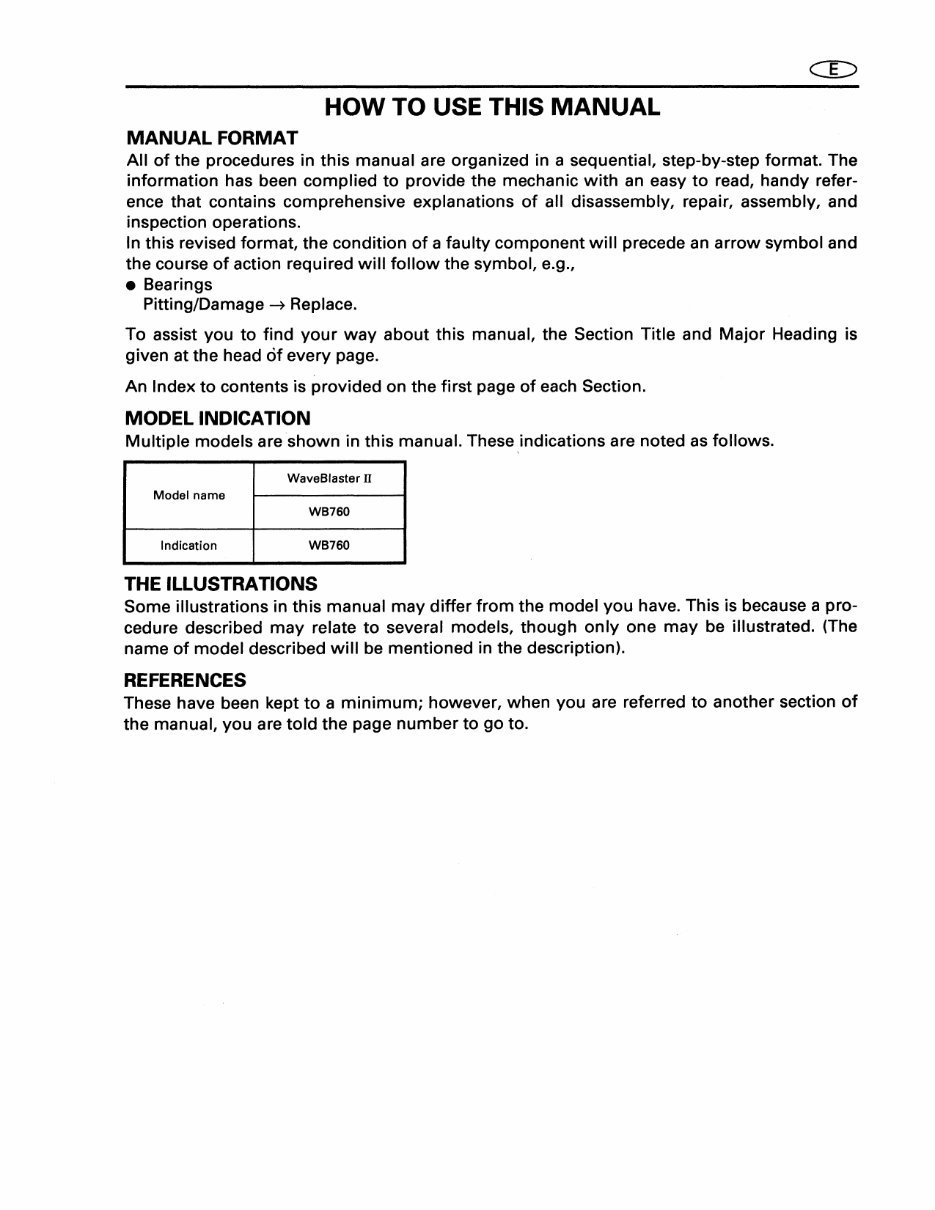 Yamaha Waveblaster 2 760 Series 1996-1997 Factory Service & Work Shop Manual preview img 3
