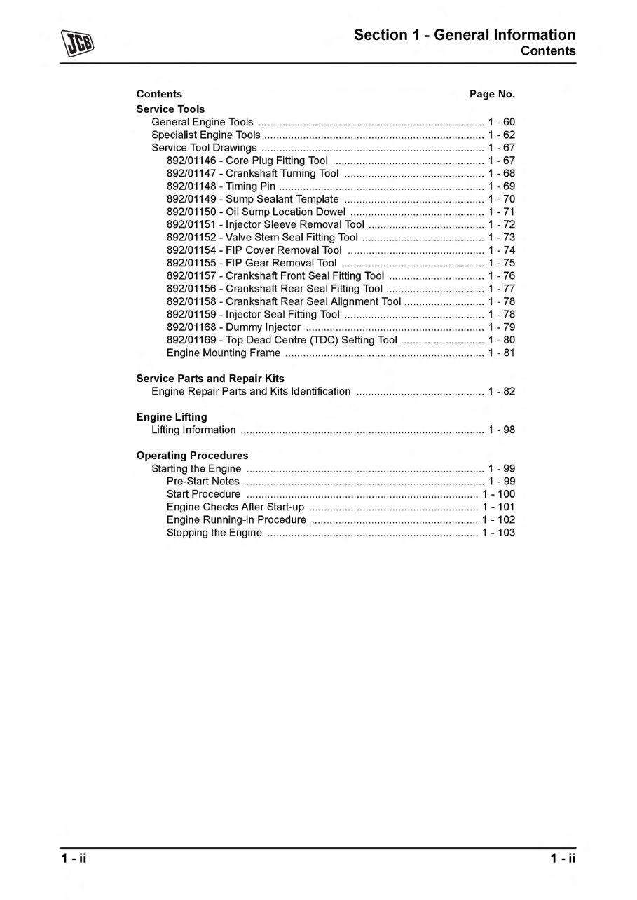 JCB 444 Mechanical Engine OEM Service & Repair Manual preview img 4