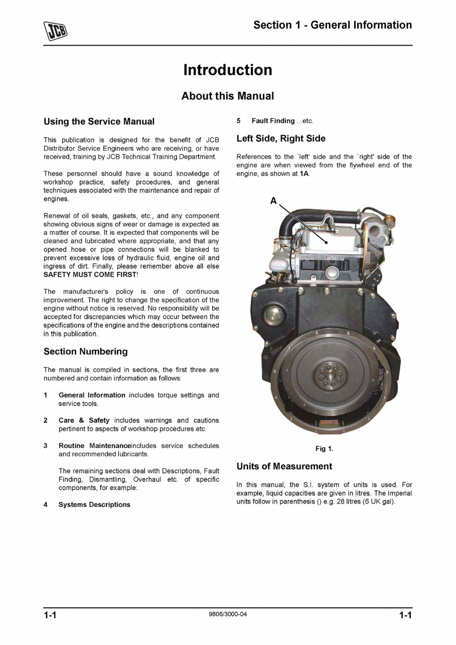 JCB 444 Mechanical Engine OEM Service & Repair Manual preview img 5