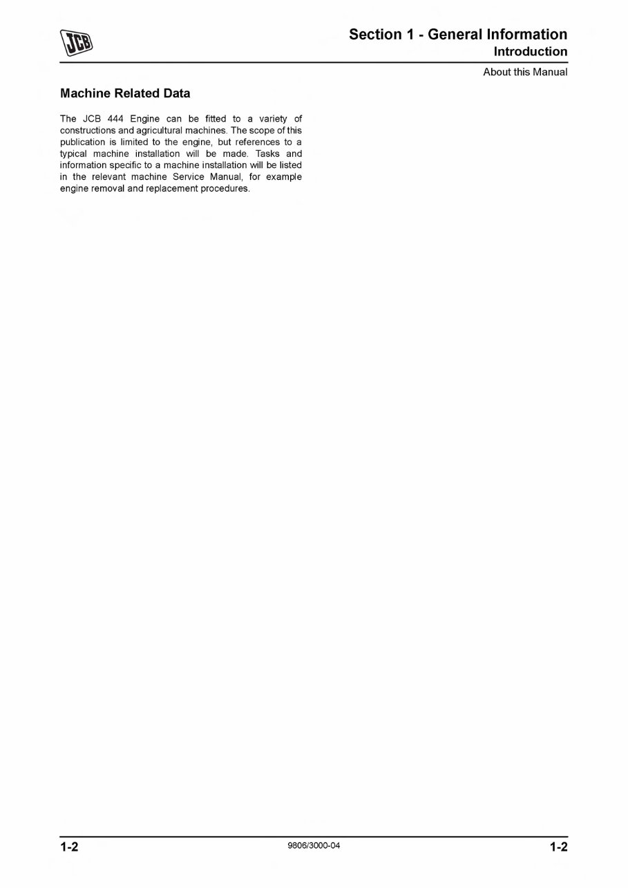 JCB 444 Mechanical Engine OEM Service & Repair Manual preview img 6