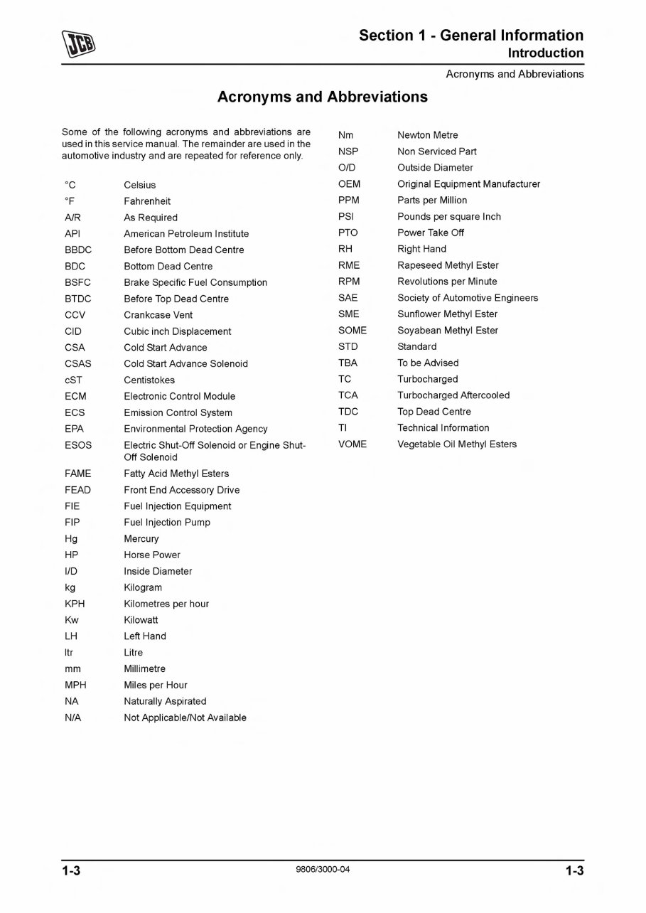 JCB 444 Mechanical Engine OEM Service & Repair Manual preview img 7