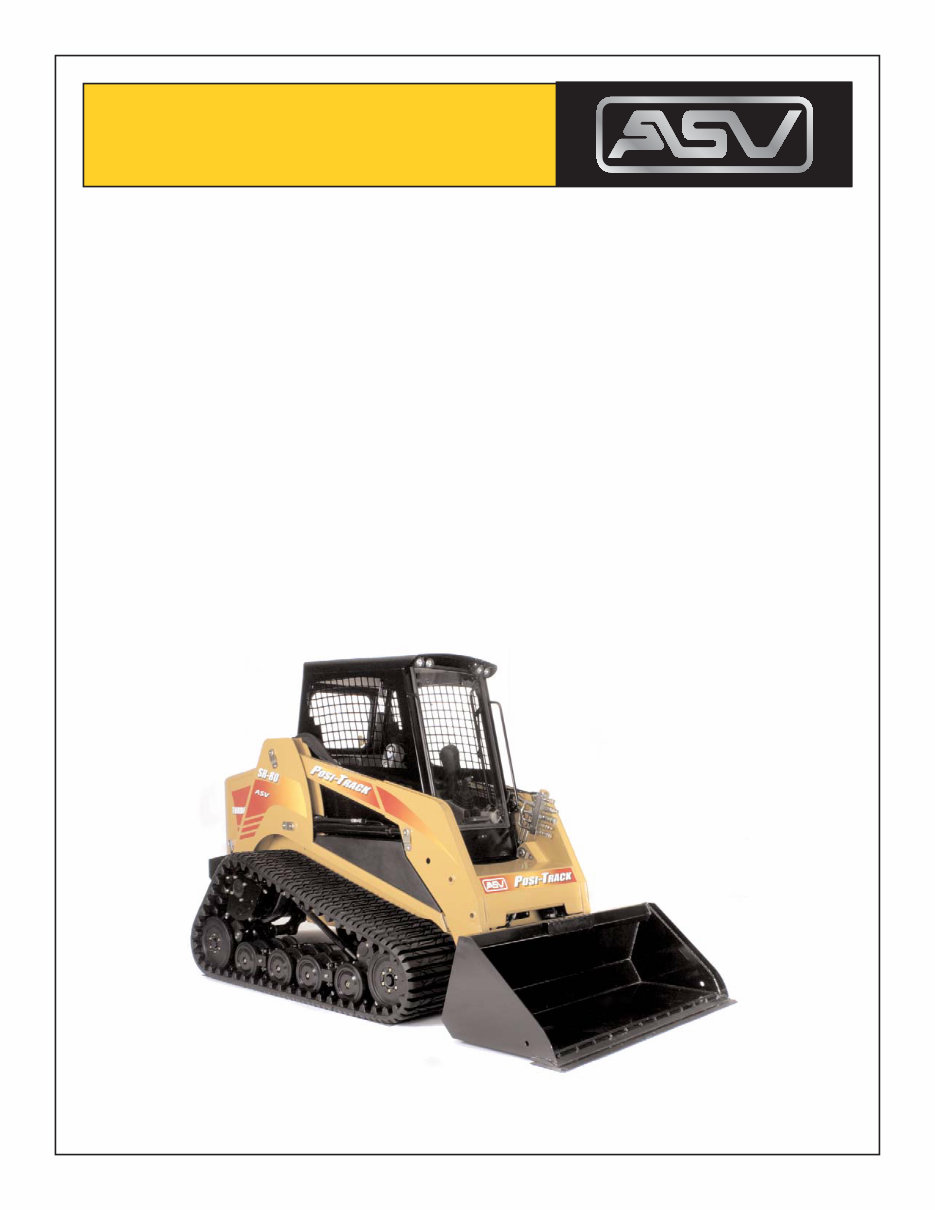 ASV Posi-Track SR80 Track Loader Service Repair Manual preview img 1