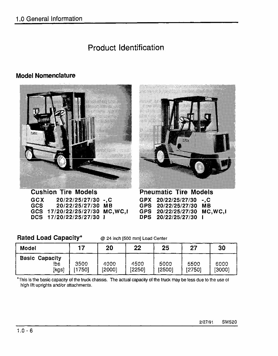 Clark SM-520R GCS/GCS LPG Forklift Trucks OEM Service & Repair Manual preview img 10
