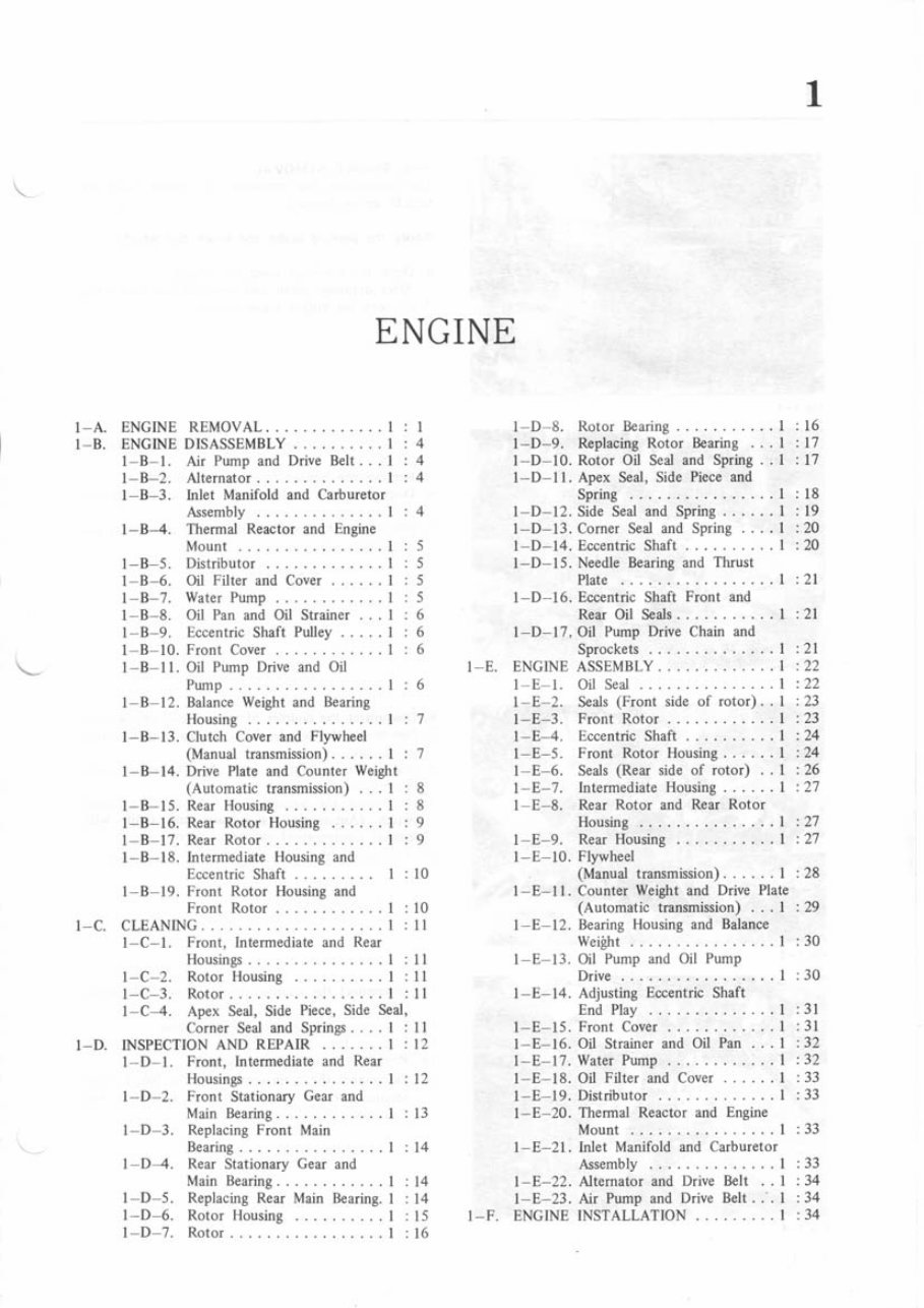 1980-1984 Mazda RX-7 Service & Repair Manual | eManualOnline