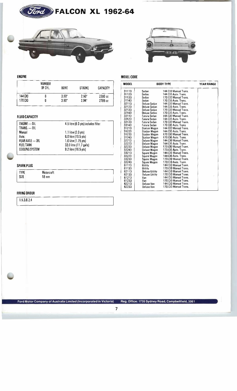 FALCON XY XW GT GS XR XT HO Parts INFORMATION preview img 9