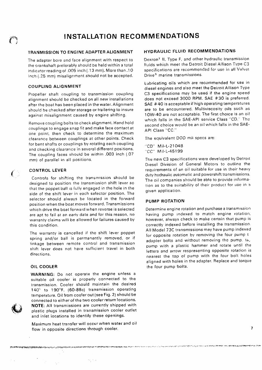velvet drive marine transmission 73C service repair manual preview img 6