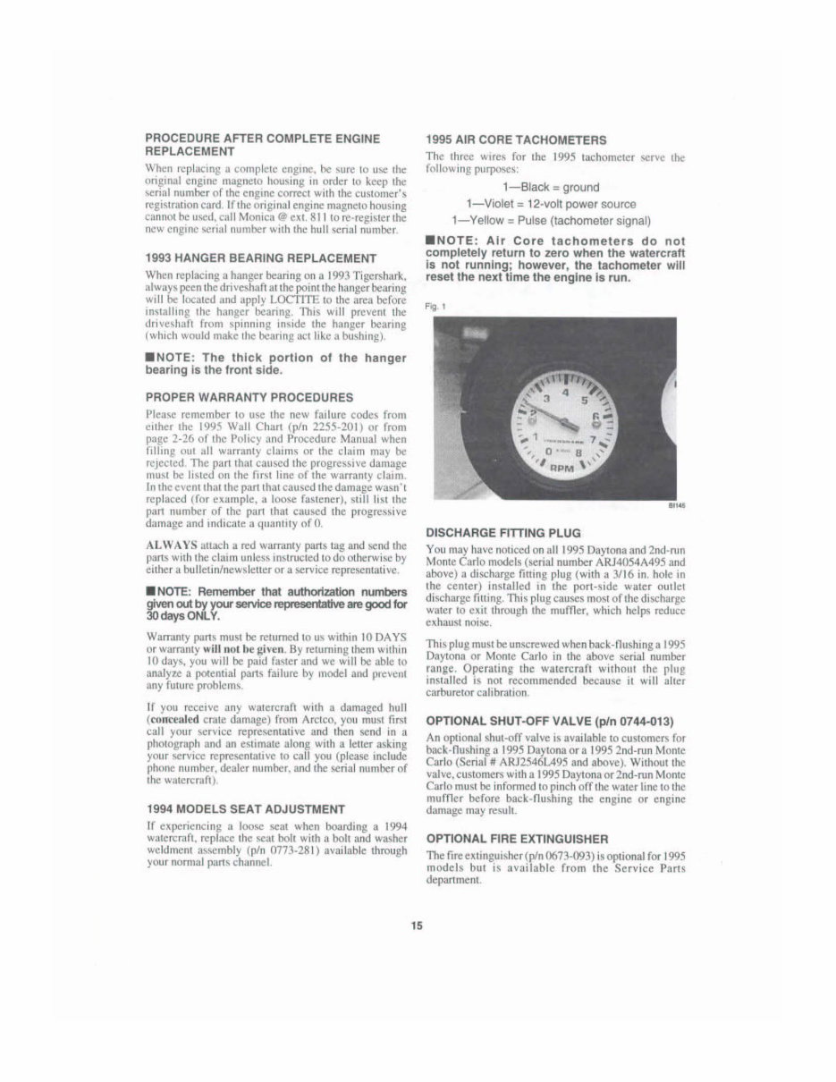 ARCTIC CAT TIGERSHARK PWC Service Repair Workshop Manual 1995-1996 preview img 8