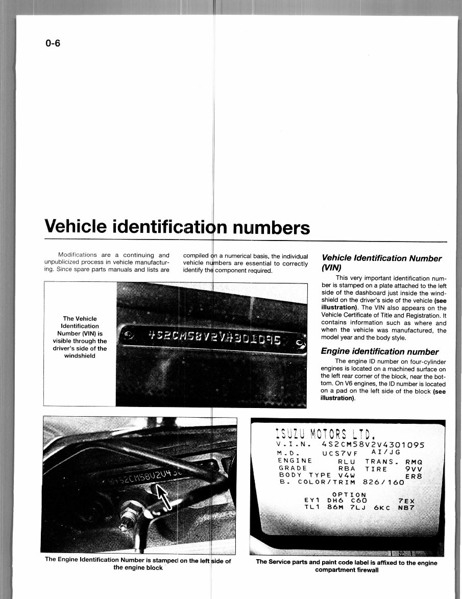 1990 ISUZU AMIGO Service and Repair Manual preview img 3