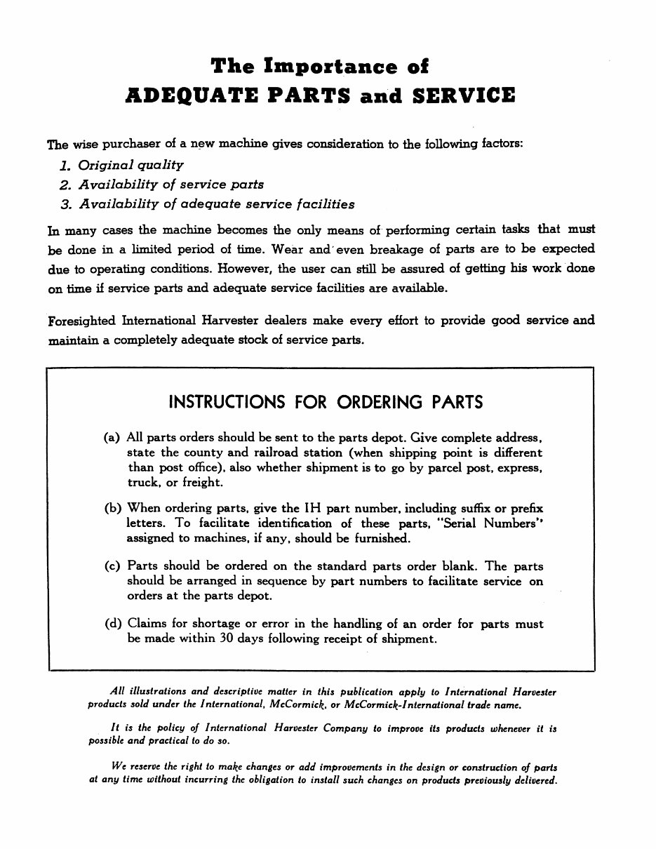IH Farmall Super A & Super AV Tractor Parts Catalog TC-39 Manual - preview img 4