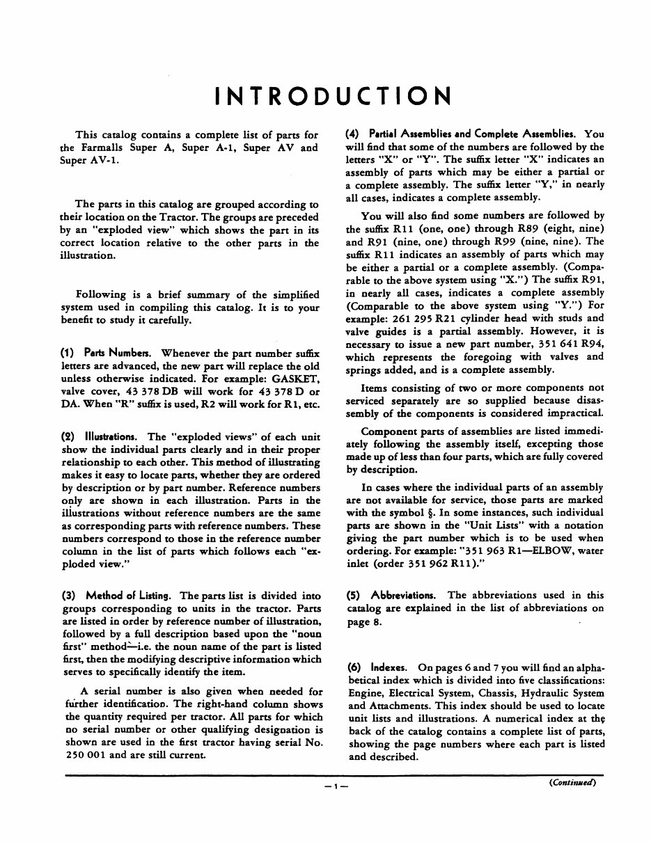 IH Farmall Super A & Super AV Tractor Parts Catalog TC-39 Manual - preview img 6